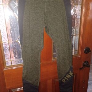 PINK Victoria's Secret Olive and Black Joggers